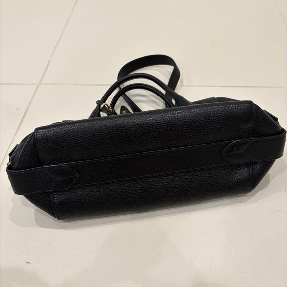 Prada Black Leather Shoulder Bag with Gold Accents - Picture 11 of 14